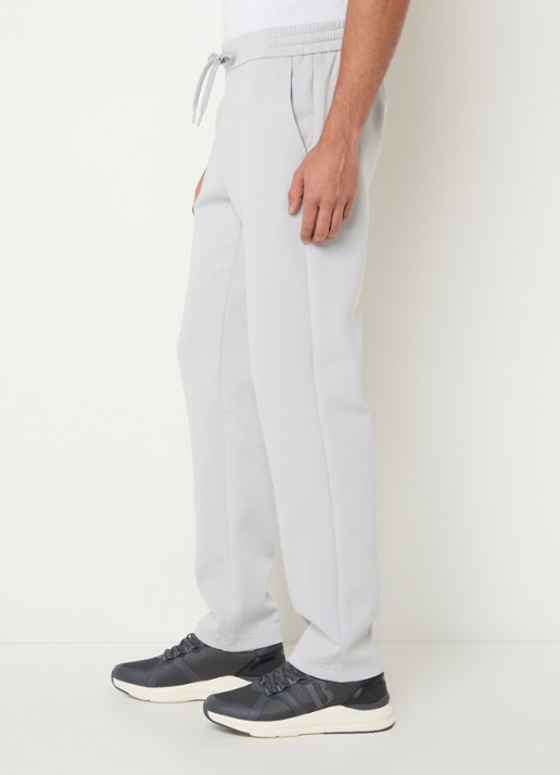 Boggi Milano Straight fit joggingbroek met steekzakken - detail 4 lichtgrijs