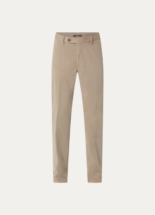 Boggi Milano Straight fit joggingbroek met steekzakken - voorkant 4 beige