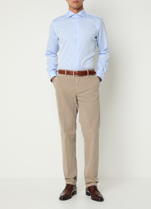 Boggi Milano Straight fit joggingbroek met steekzakken - voorkant 5 beige