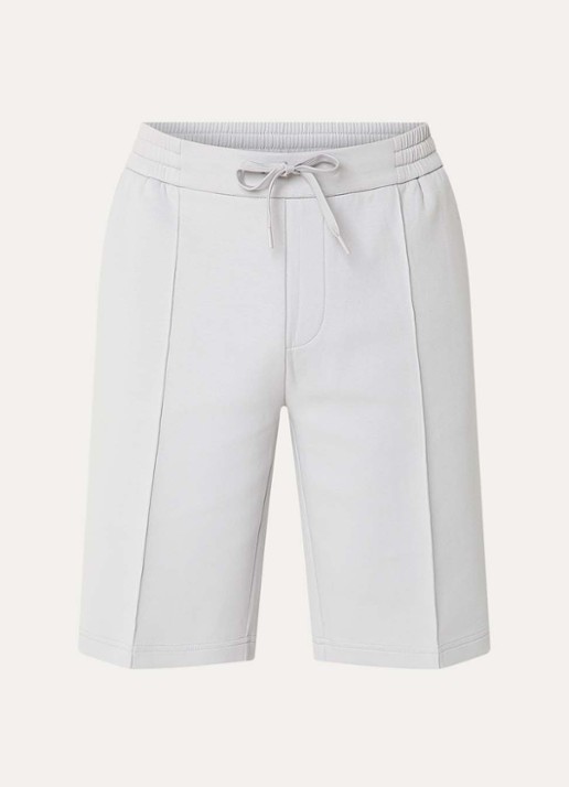 Boggi Milano Straight fit korte broek met steekzakken - voorkant 2 lichtgrijs