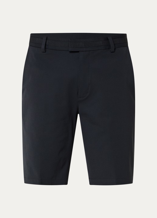 Boggi Milano Straight fit korte broek met steekzakken - voorkant zwart