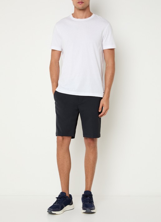 Boggi Milano Straight fit korte broek met steekzakken - voorkant 2 zwart