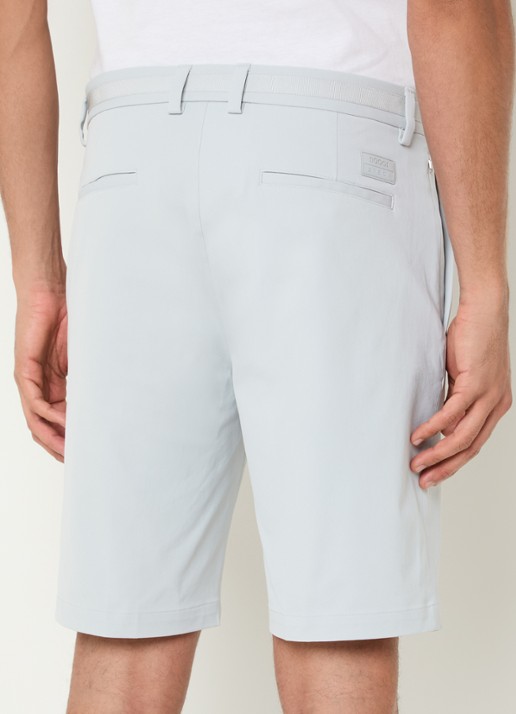Boggi Milano Straight fit korte broek met steekzakken - achterkant 3 lichtgrijs