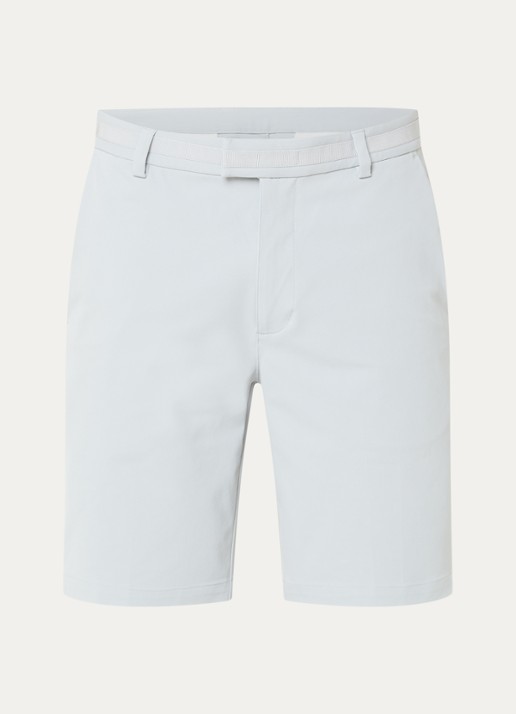 Boggi Milano Straight fit korte broek met steekzakken - voorkant lichtgrijs