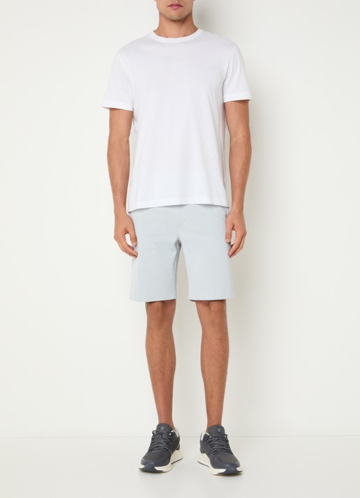 Boggi Milano Straight fit korte broek met steekzakken - voorkant 2 lichtgrijs