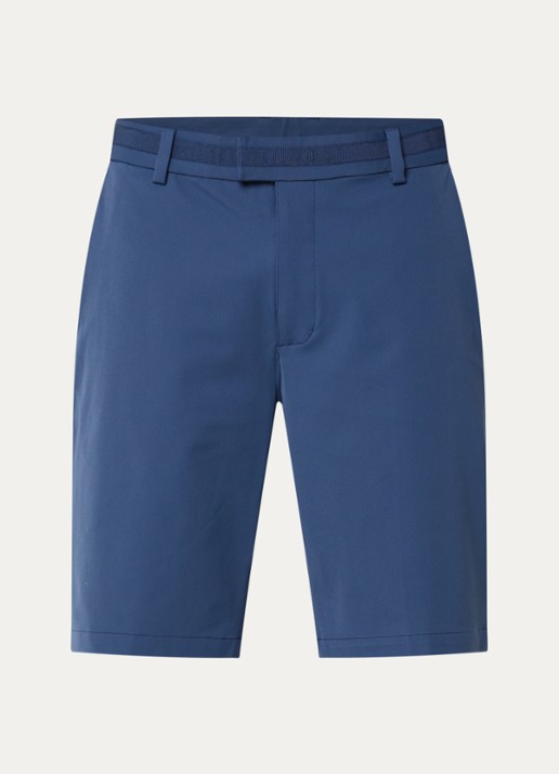 Boggi Milano Straight fit korte broek met steekzakken - voorkant 3 donkerblauw