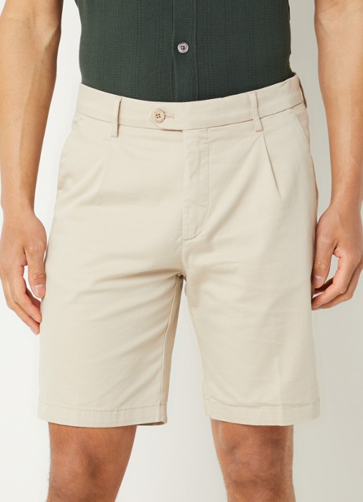 Boggi Milano Straight fit korte broek met steekzakken