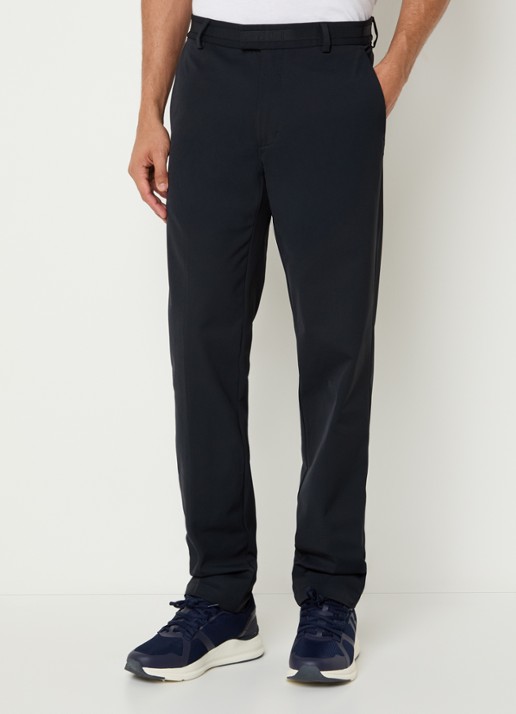 Boggi Milano Straight fit pantalon met steekzakken - detail 4 donkerblauw