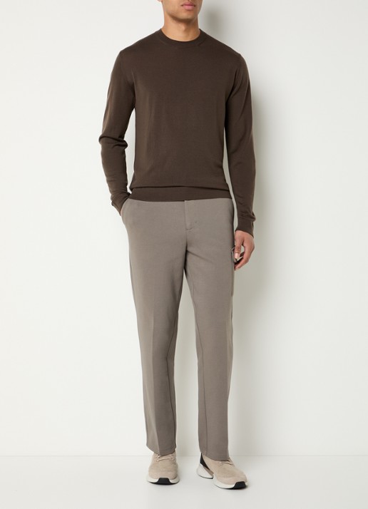Boggi Milano Straight fit pantalon met steekzakken - voorkant 2 grijs