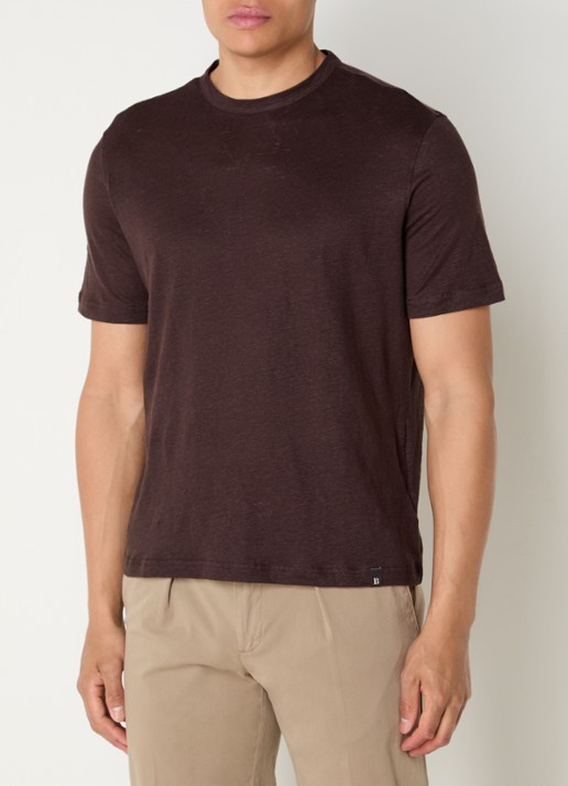 Boggi Milano T-shirt in linnenblend