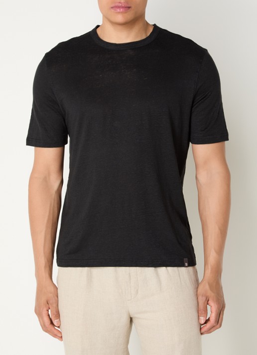 Boggi Milano T-shirt in linnenblend