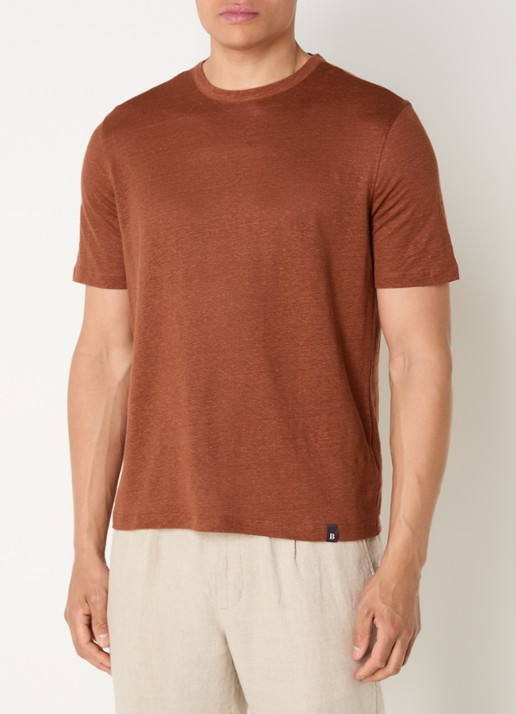 Boggi Milano T-shirt in linnenblend