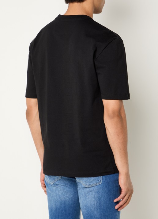 Boggi Milano T-shirt met logoprint - achterkant zwart