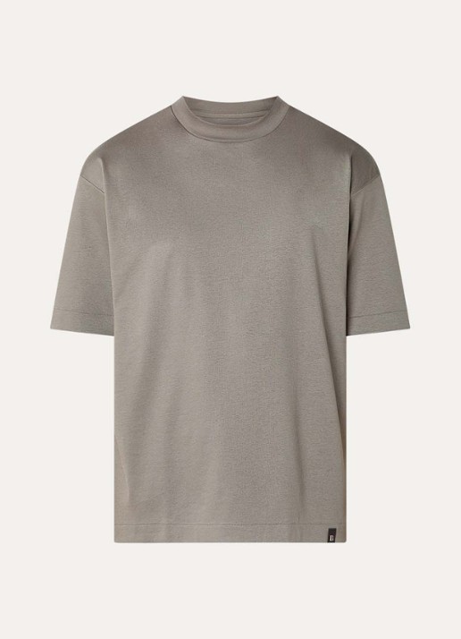 Boggi Milano T-shirt met ronde hals - voorkant donkergrijs