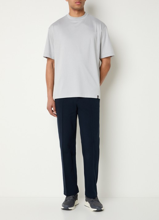 Boggi Milano T-shirt met ronde hals - voorkant 2 lichtgrijs