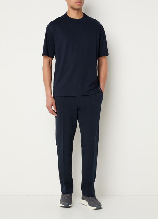 Boggi Milano T-shirt met ronde hals - voorkant 2 donkerblauw