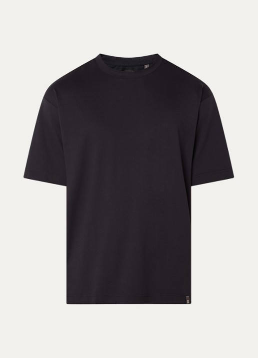 Boggi Milano T-shirt met ronde hals - voorkant 2 zwart