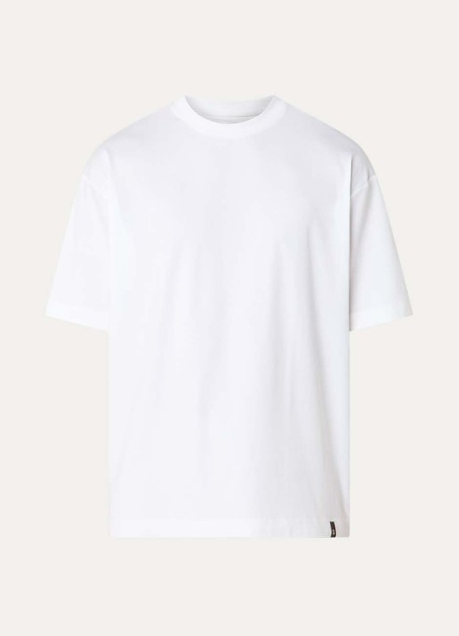 Boggi Milano T-shirt met ronde hals - voorkant 3 wit