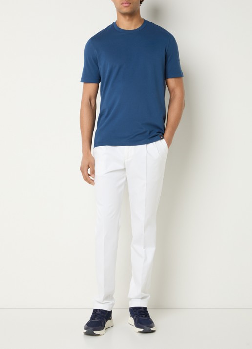 Boggi Milano T-shirt met ronde hals - voorkant 2 indigo