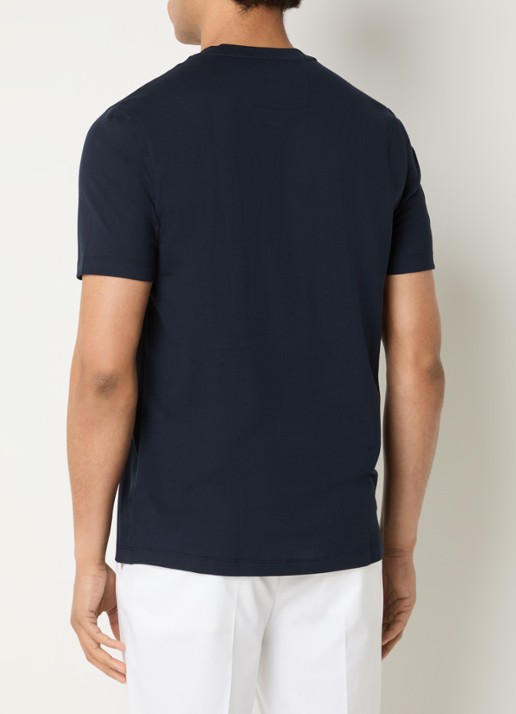 Boggi Milano T-shirt met ronde hals - achterkant donkerblauw