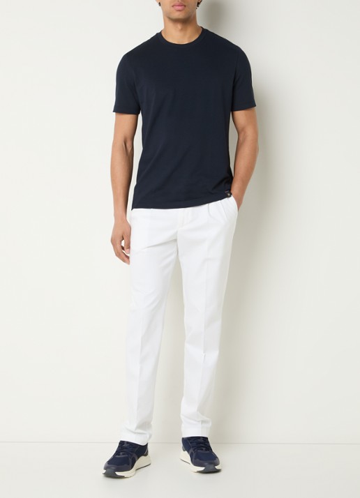 Boggi Milano T-shirt met ronde hals - voorkant 4 donkerblauw