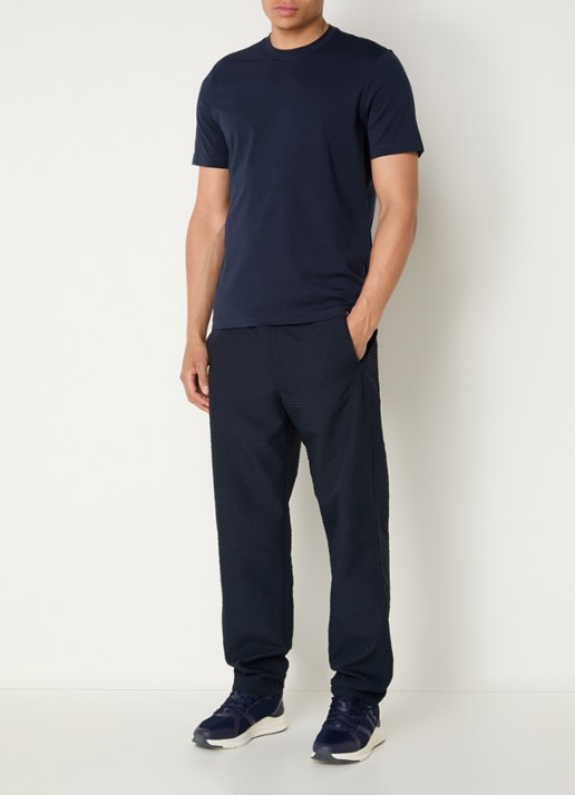 Boggi Milano T-shirt met ronde hals - voorkant 4 donkerblauw