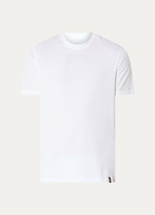 Boggi Milano T-shirt met ronde hals - voorkant 2 wit