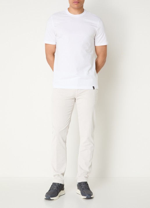 Boggi Milano T-shirt met ronde hals - voorkant 3 wit