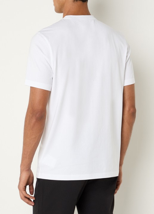 Boggi Milano T-shirt met ronde hals - achterkant 3 wit