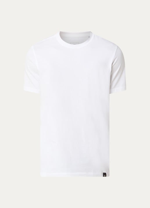 Boggi Milano T-shirt met ronde hals - voorkant wit