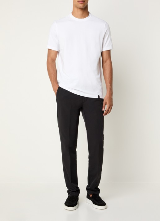 Boggi Milano T-shirt met ronde hals - voorkant 2 wit