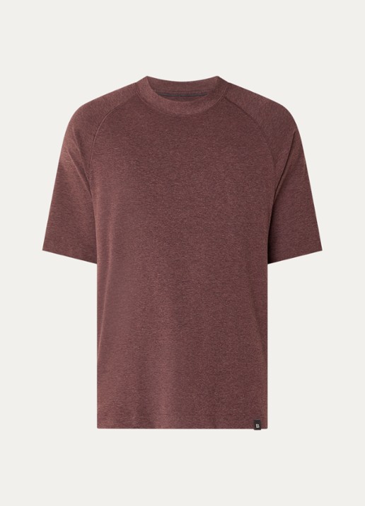 Boggi Milano T-shirt met ronde hals - voorkant bordeauxrood
