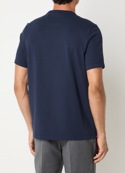 Boggi Milano T-shirt met ronde hals - achterkant donkerblauw