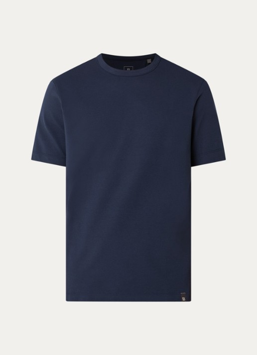 Boggi Milano T-shirt met ronde hals - voorkant 2 donkerblauw