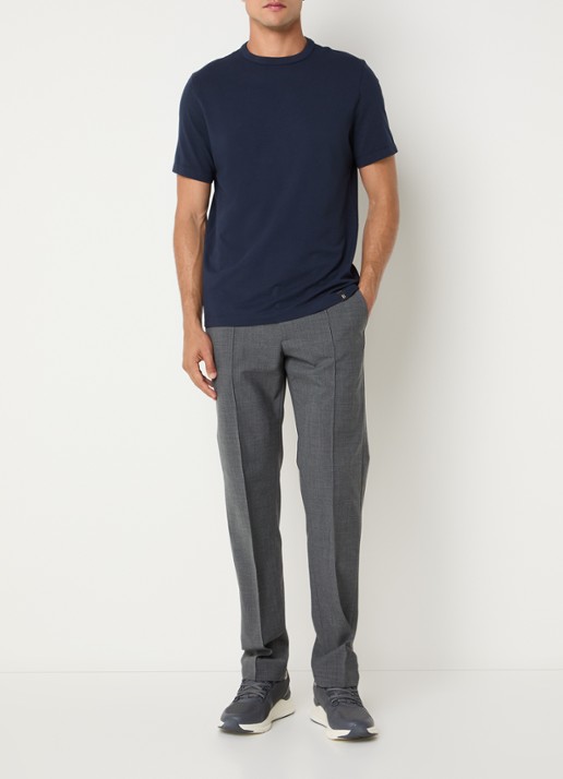 Boggi Milano T-shirt met ronde hals - voorkant 3 donkerblauw