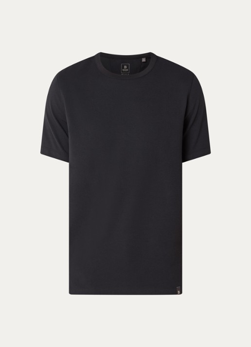 Boggi Milano T-Shirt met ronde hals - voorkant zwart