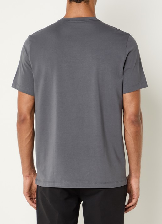 Boggi Milano T-shirt met ronde hals - achterkant 4 donkergrijs