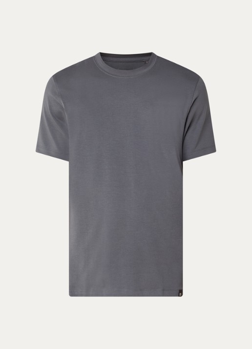 Boggi Milano T-shirt met ronde hals - voorkant donkergrijs