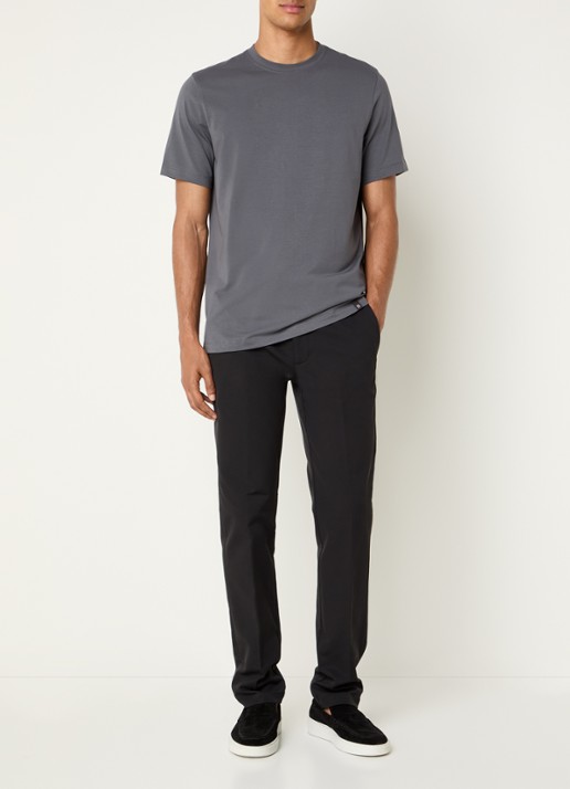 Boggi Milano T-shirt met ronde hals - voorkant 2 donkergrijs