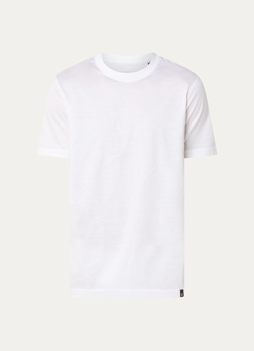 Boggi Milano T-shirt met stretch - voorkant 2 wit