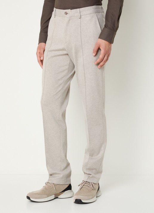 Boggi Milano Tapered fit pantalon met gemêleerd dessin