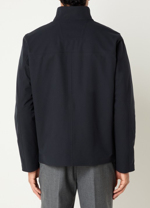 Boggi Milano Windjack met klepzakken - achterkant 3 donkerblauw