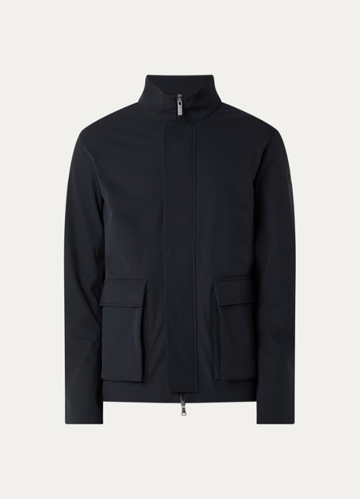 Boggi Milano Windjack met klepzakken - voorkant donkerblauw