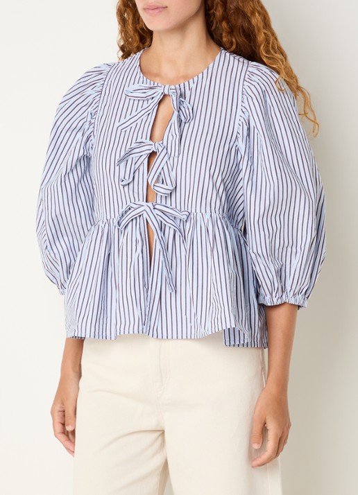Boii Studios Blouse met cut-out detail en streepprint