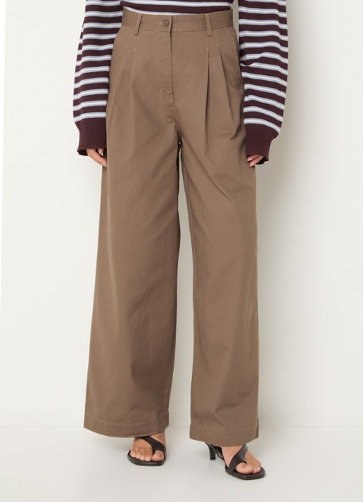 Boii Studios Julie high waist wide fit broek met steekzakken