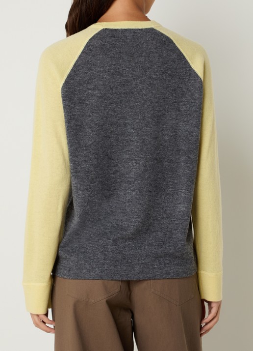 Boii Studios Pullover in wolblend met ronde hals - achterkant 4 donkergrijs