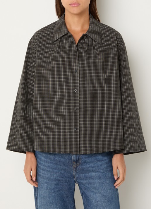 Boii Studios Tinsi blouse met ruitdessin