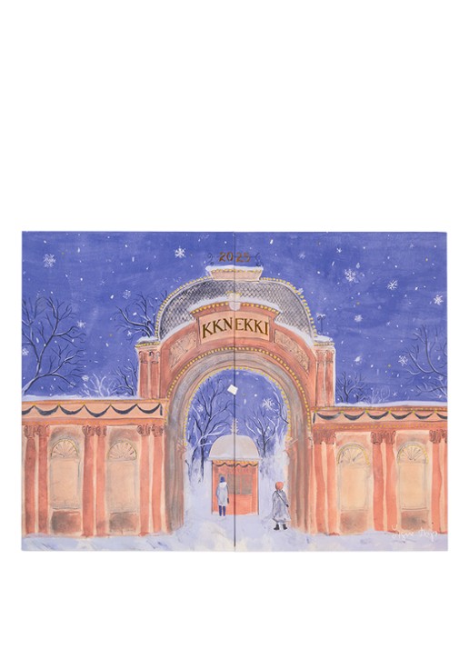Bon Dep Kknekki Christmas Adventskalender haarelastiekjes 41 stuks - voorkant multicolor
