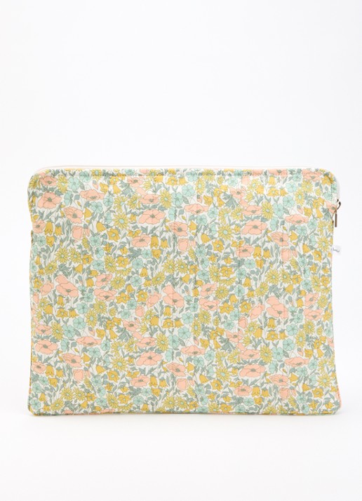 Bon Dep Laptophoes met bloemenprint  15 inch
