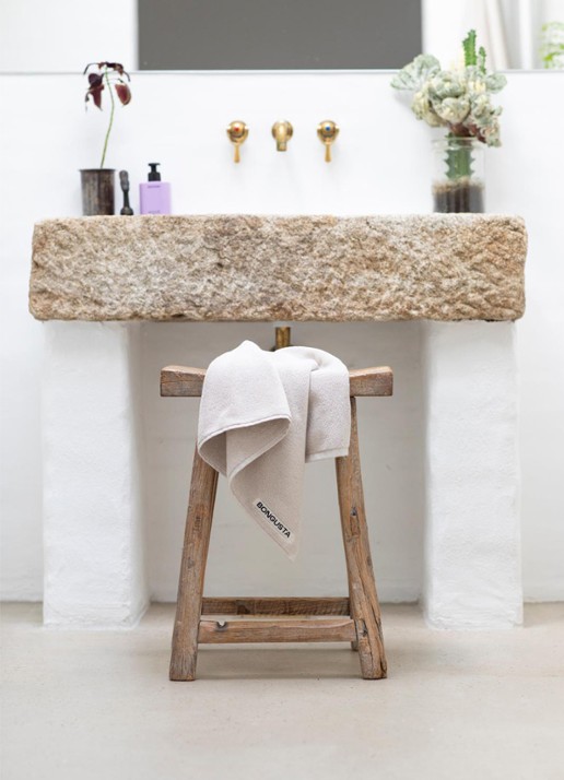 Bongusta Naram badhanddoek - 600 gr/m2 - 50 x 80 cm - detail 3 beige